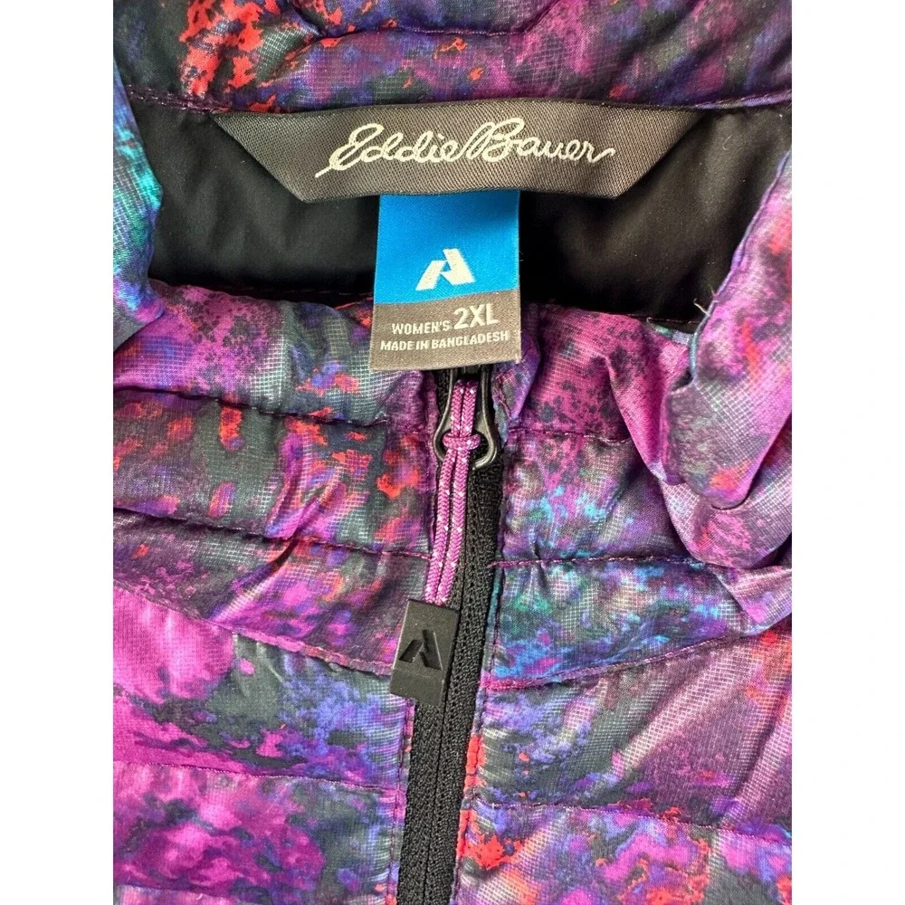 Eddie Bauer First Ascent Storm Down 800 Quilted Puffer Vest Purple Size 2XL - Picture 4 of 8
